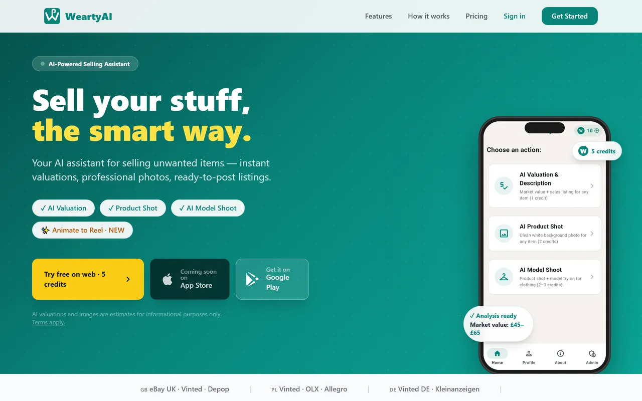WeartyAI — screenshot